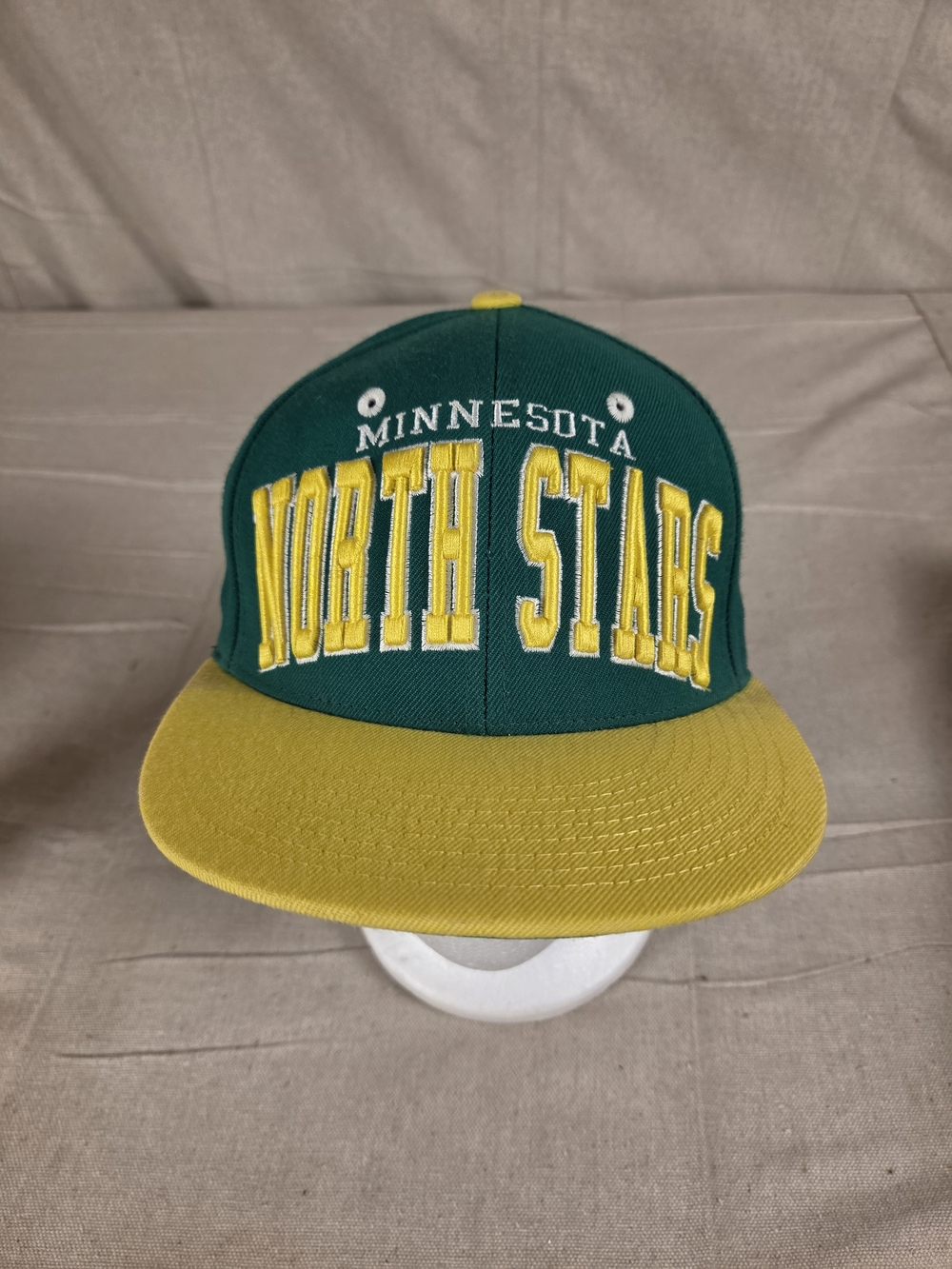 Zephyr Vintage Minnesota North Stars Snapback Hat Green Yellow NHL